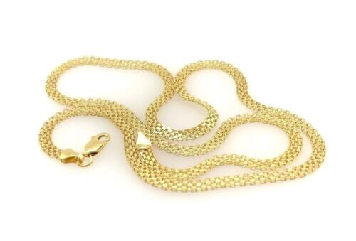 14k 16″ Yellow Gold 4.7mm Bismark Braided Link Chain Necklace 3.3 Grams