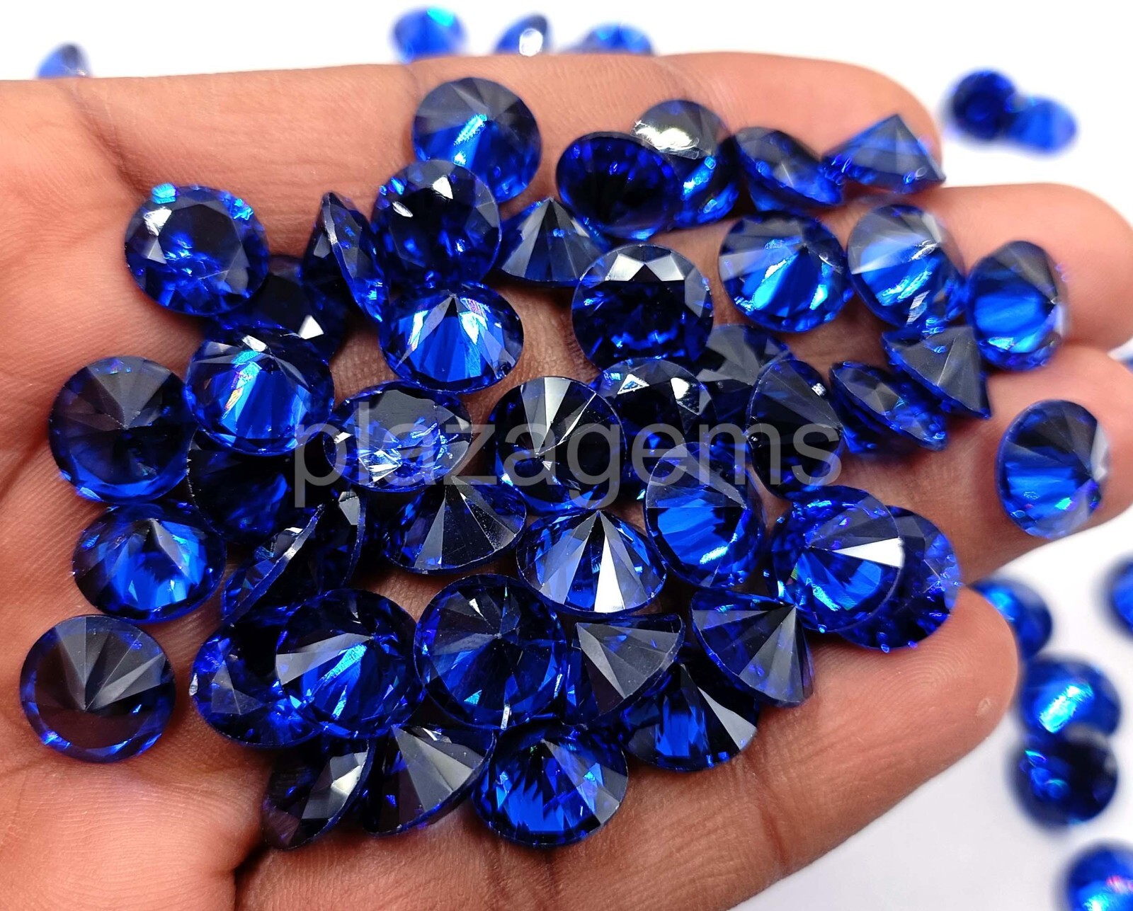 Round Shape Natural Blue Sapphire 5Pcs 10 x10 mm Size Certified Loose Gems 25N