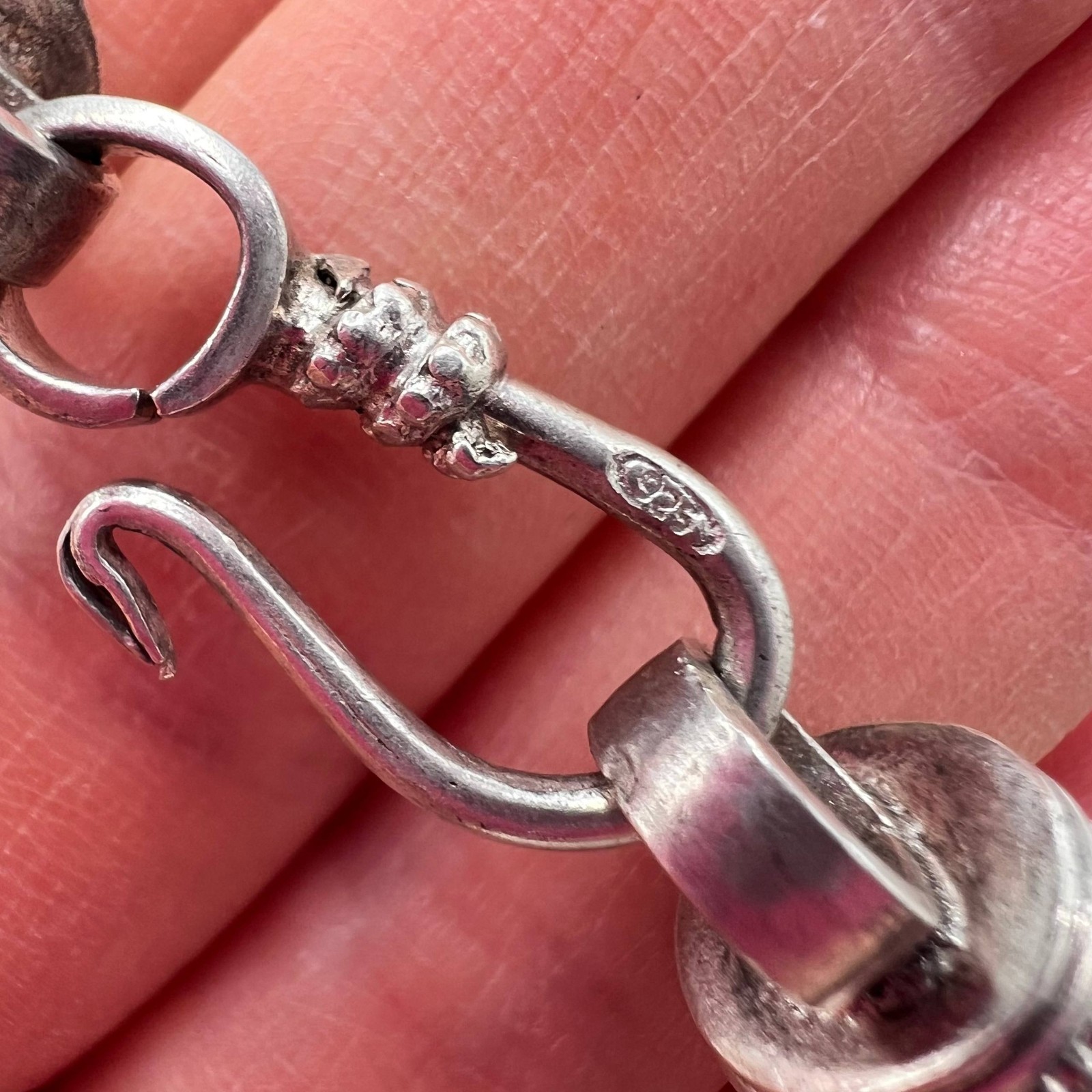 Vintage 925 Sterling Silver Chain Necklace 56.9g 50cm Hook Clasp Unisex Signed