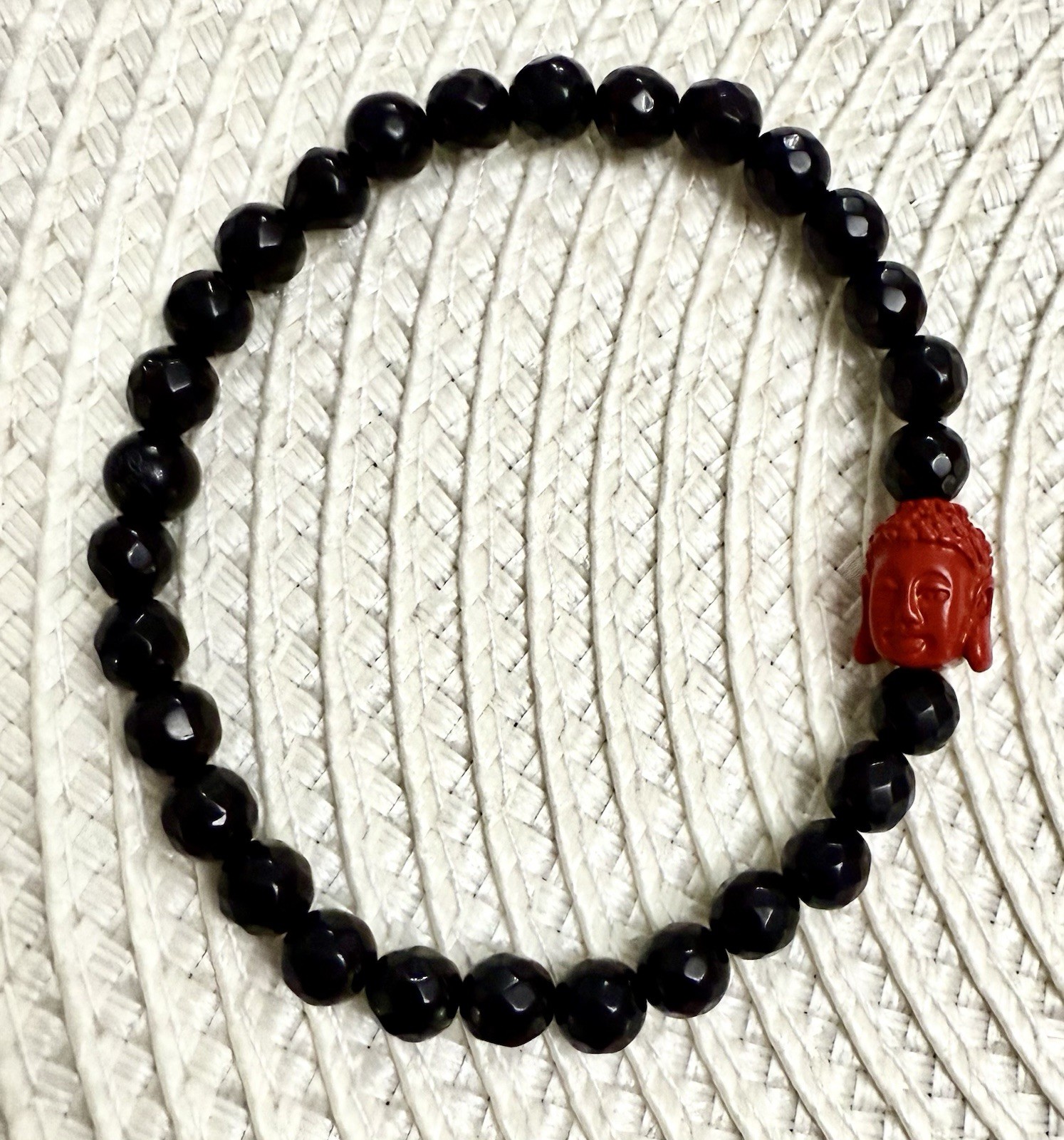 KALIFANO Black Agate 6mm Matching Bracelets/See Details!