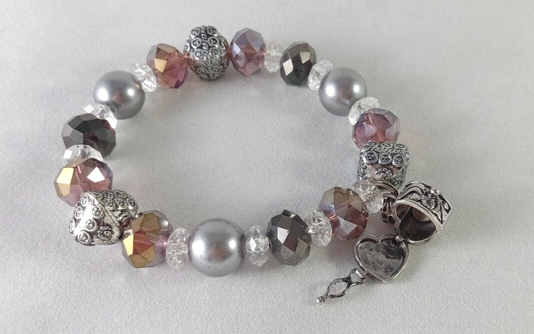 Alexa’s Angels Prayer Box Charm Beaded Stretch Bracelet