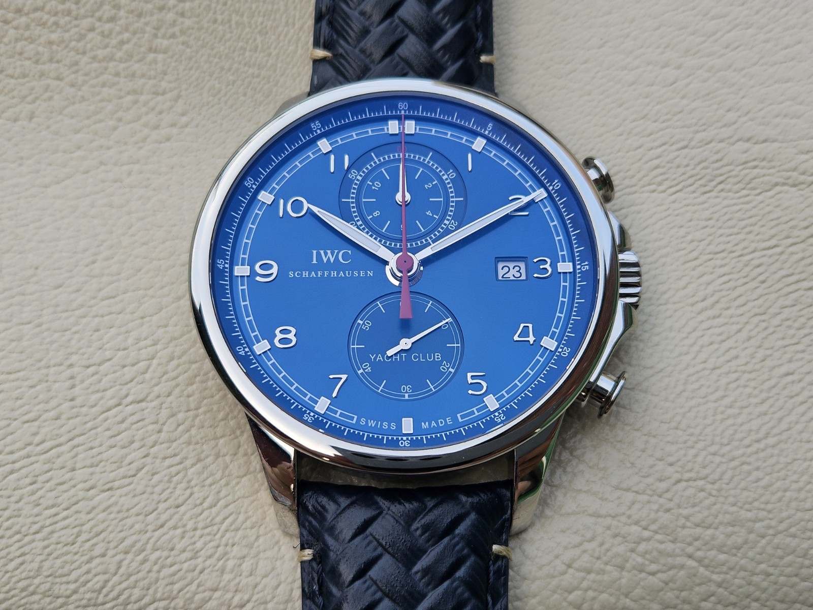 Authentic IWC Portugieser Yacht Club Blue Laureus Edition IW390213 45mm