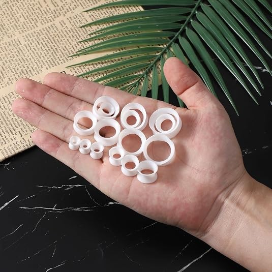 1 Pair Thick Silicone Ear Gauges Plugs Soft Flesh Tunnels Ear Stretchers 2g-1″