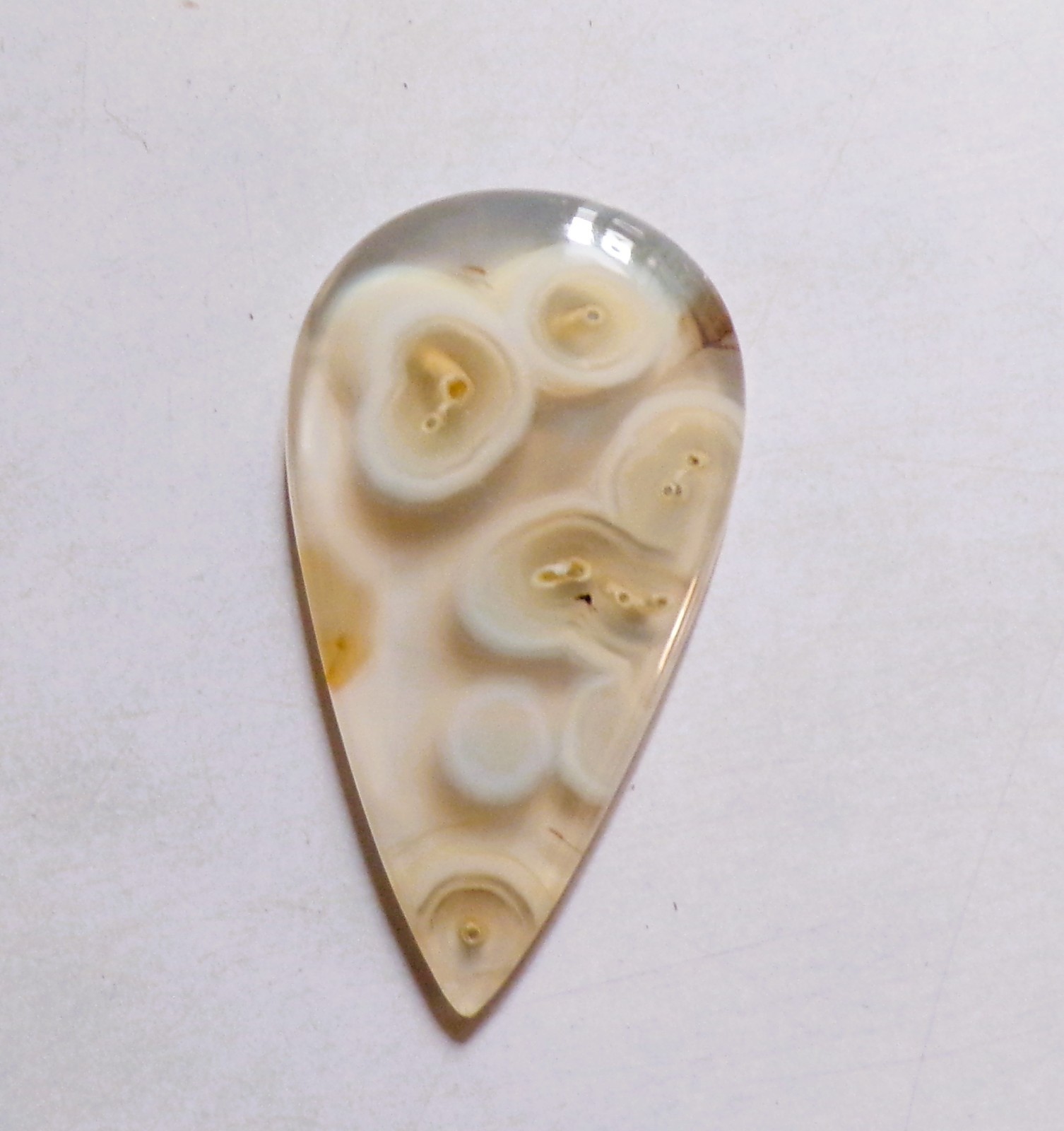58.25 Cts Natural Orbicular Agate Cabochon Loose Gemstone 50.5X28.3X5MM