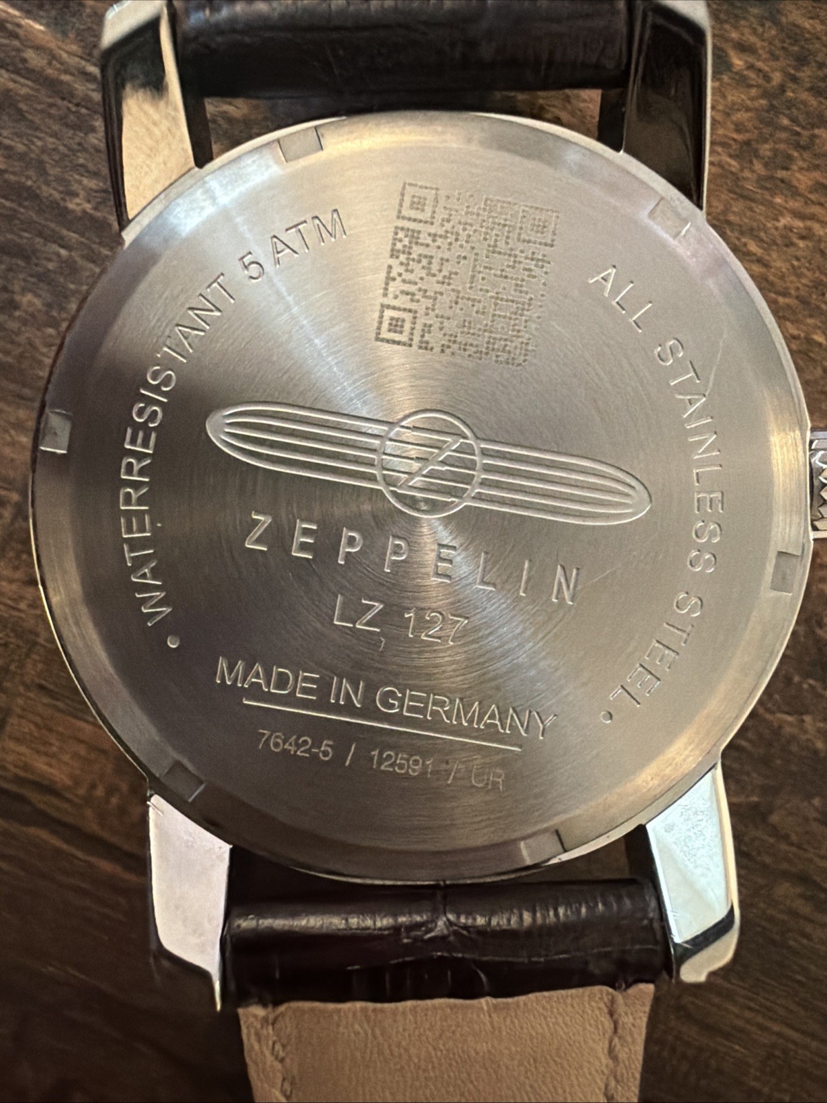 Zeppelin LZ127 Graf Zeppelin Men’s Dual Time GMT Watch Beige Dial 7642-5
