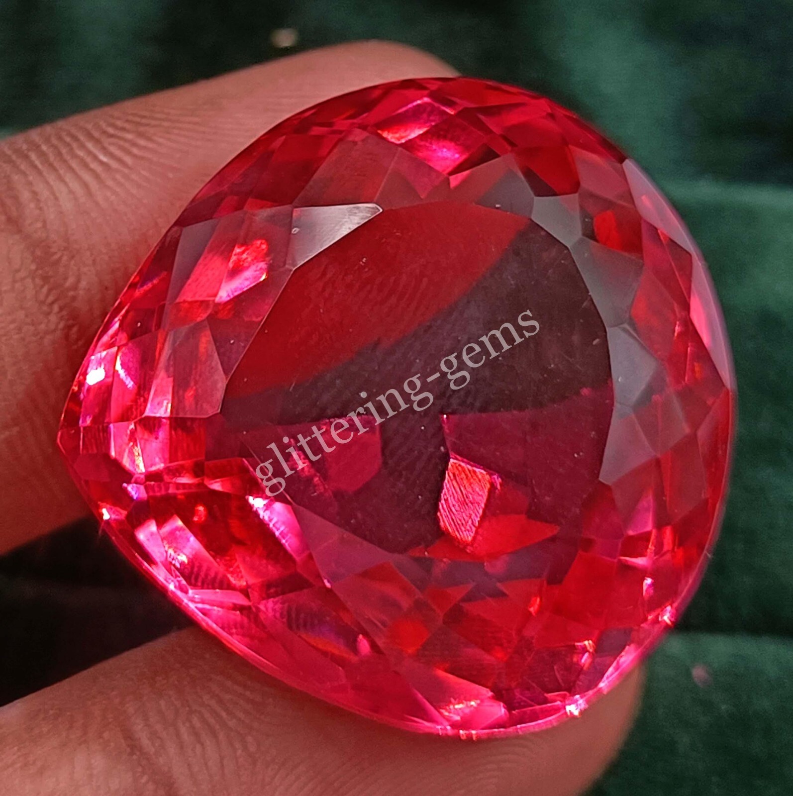 Natural Mozambique Ruby 86.99 Carat Pear Shape Certified Loose Gemstone 5SDN