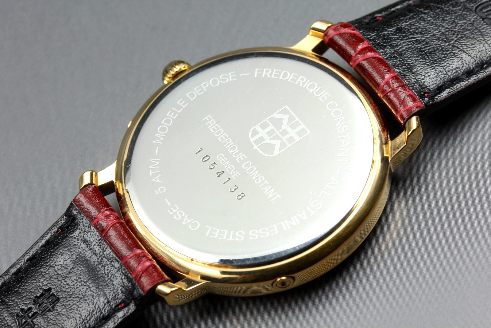 Vintage Frederique Constant Geneve Moon Phase Gold Men’s Quartz Watch [N MINT]