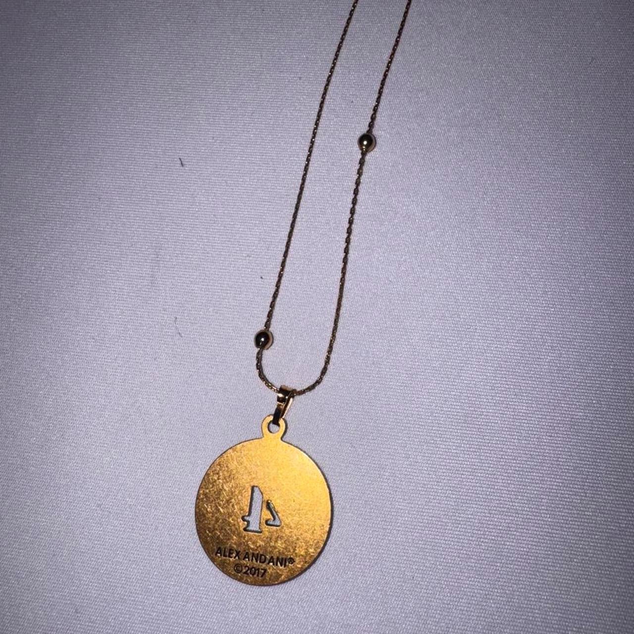 Alex and Ani Number 4 Necklace Gold Tone Adjustable Inspirational Pendant