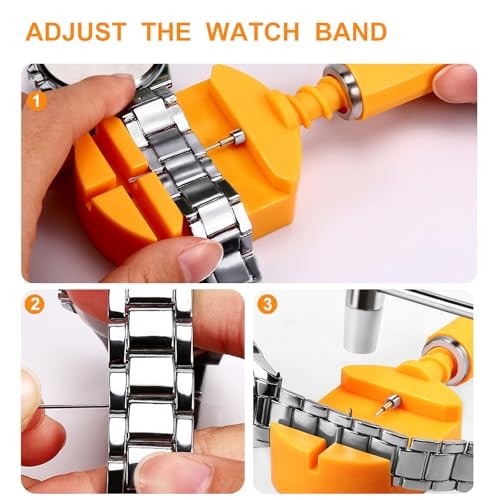 12 Pieces Watch Link Removal Kit，Professional Watch Band Replacement Tool，1