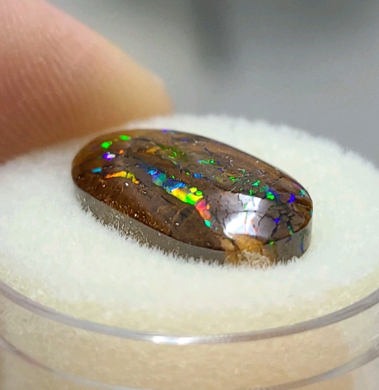 9.45 ct Koroit Boulder Opal *INVESTMENT GRADE* Best fire-all colors double sided