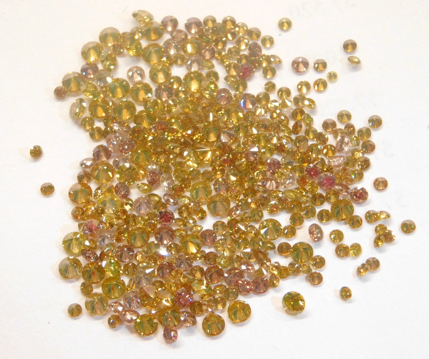 OVER 16 CARATS OF COLORFUL HIGH END FULL CUT DIAMONDS FROM NYC ONLY $38 A CARAT!