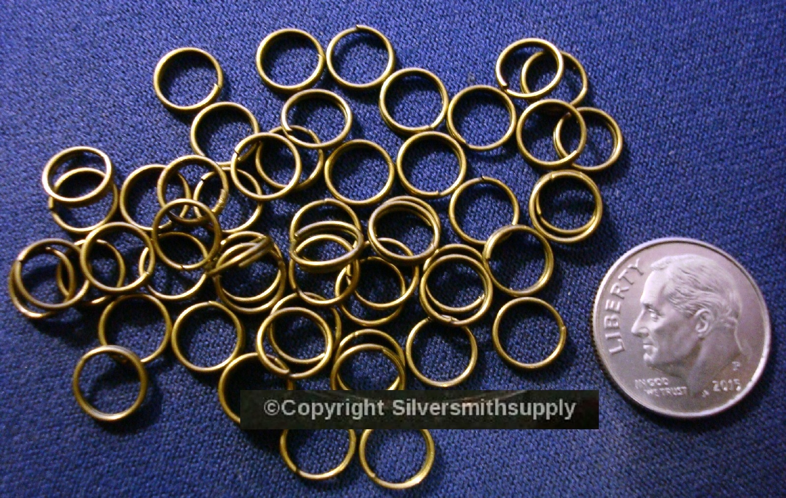 7mm Bronze plated split rings jump rings 50 pcs charm attachment clasp fpc077