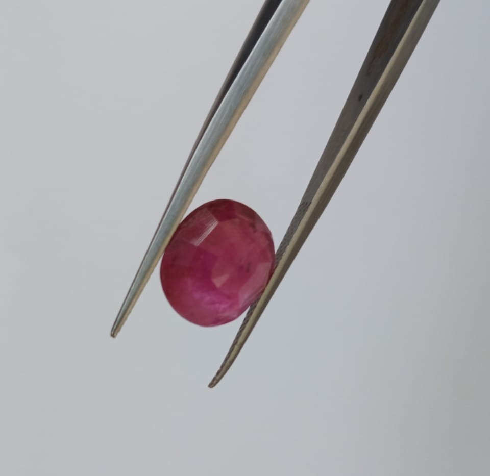 5.05 Cts Natural Red Afghani Ruby Unheated | Oval Cut | Loose Gemstone