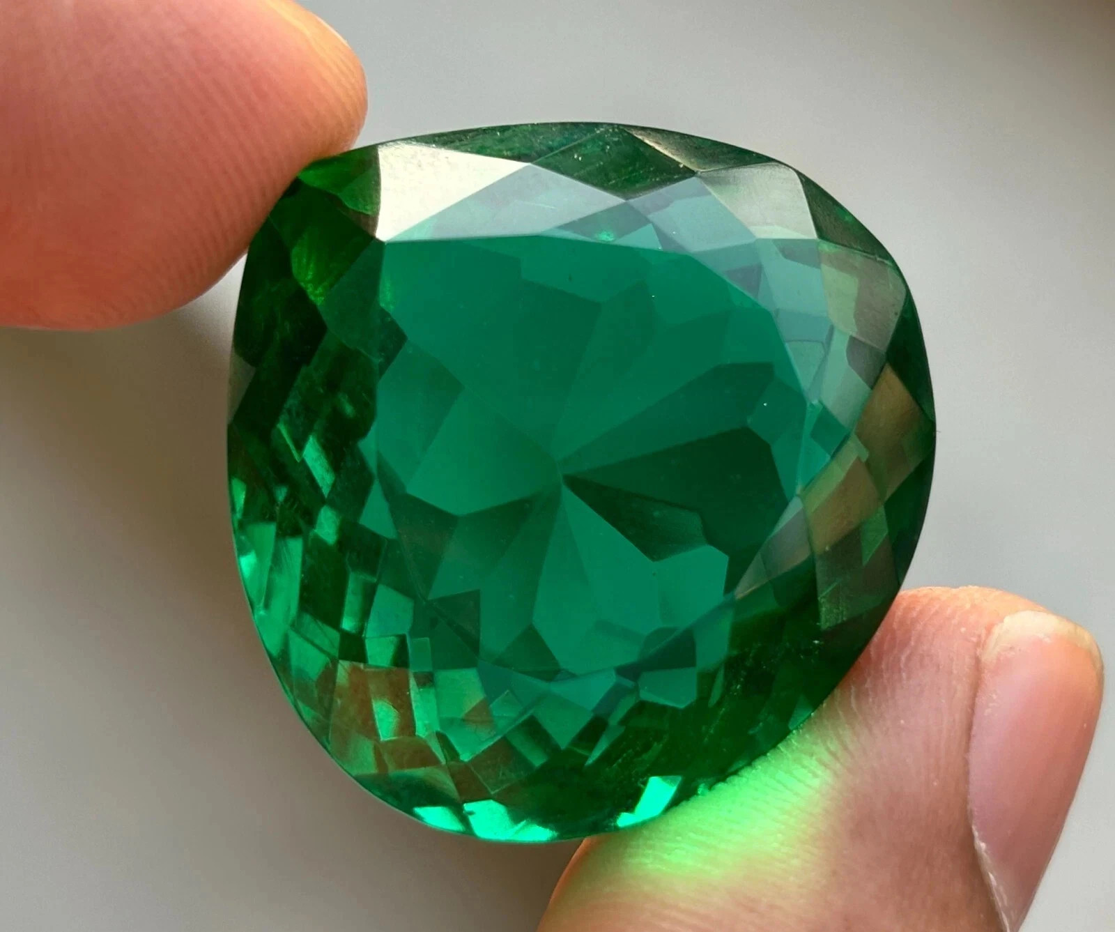 GIE Certified 73.10 Ct Elegant Natural Green Topaz Loose Pear Cut Gemstone