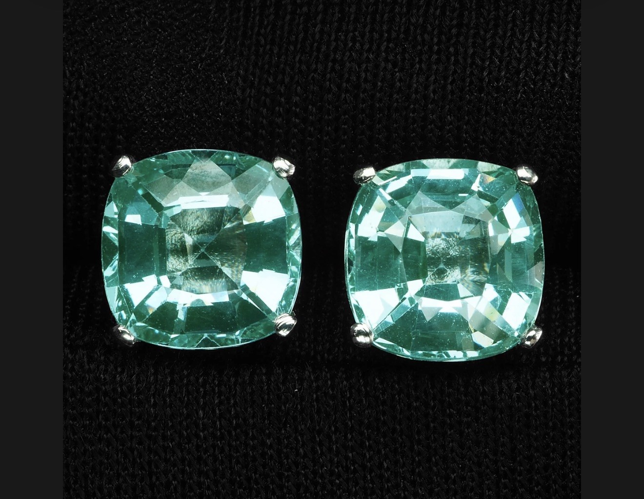 Seafoam Green Tourmaline 8Ct Stud Earrings