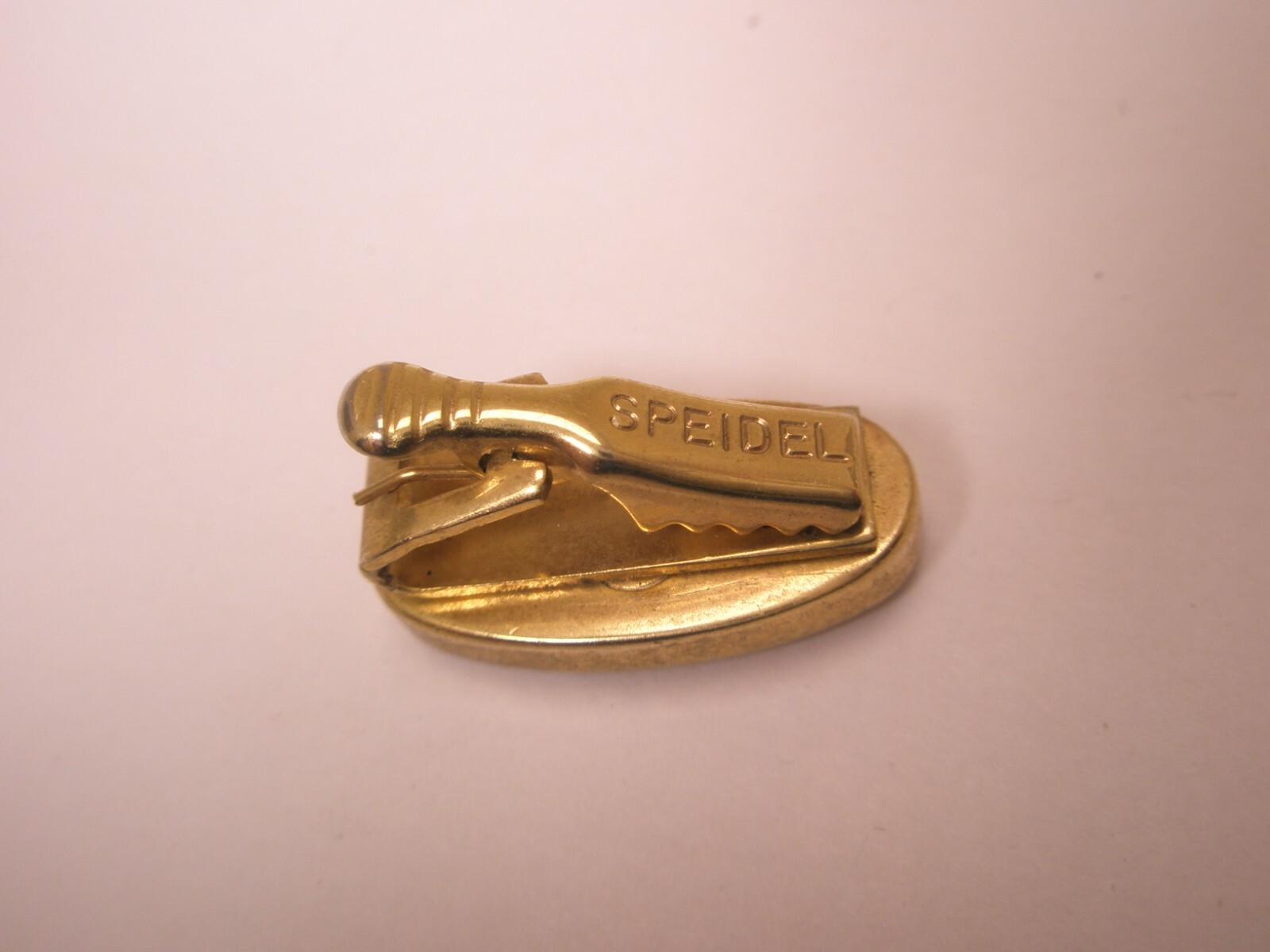 7/8″ Marquis Cut Rhinestone Vintage SMALL TINY SPEIDEL Tie Bar Clip simple