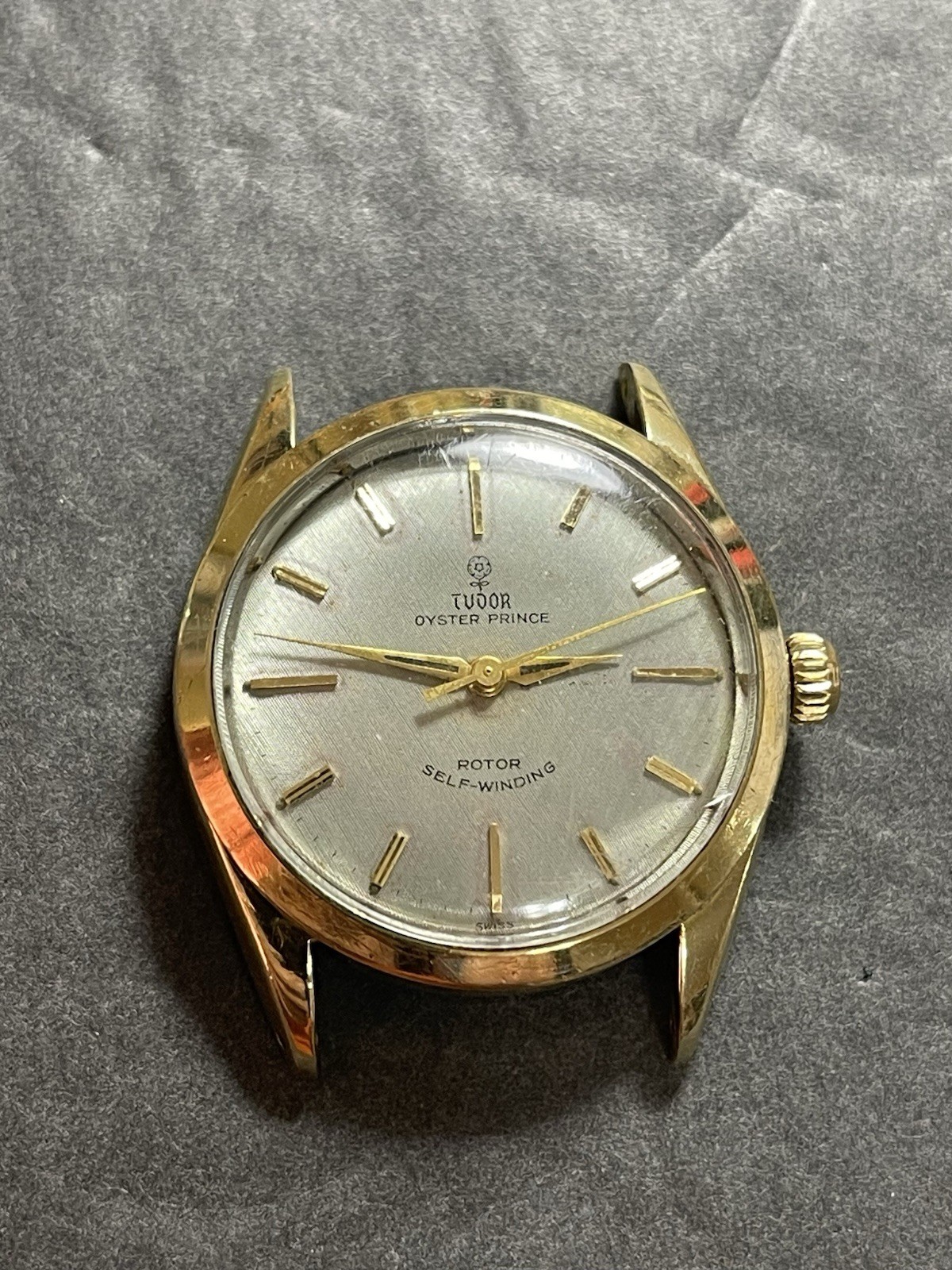 Rolex Vintage Tudor Oyster Prince 25 Jewels Automatic Gold Plated Wristwatch
