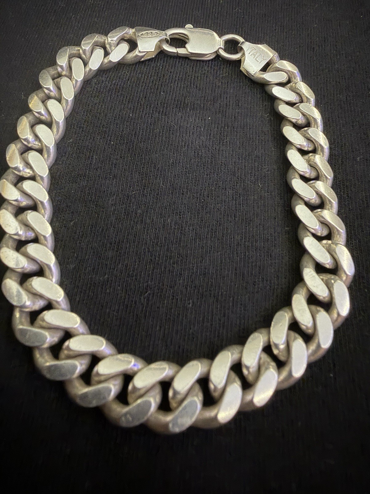 925 Sterling Silver Solid 38.6grams Miami Cuban Link Bracelet 9mm