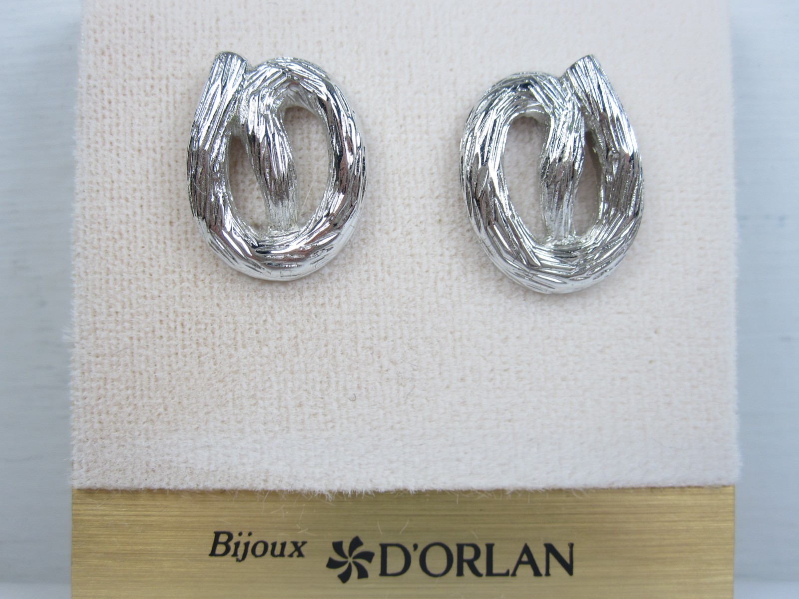 D’Orlan Rhodium Plated Pierced Earrings – Lead and Nickel Free – 9593