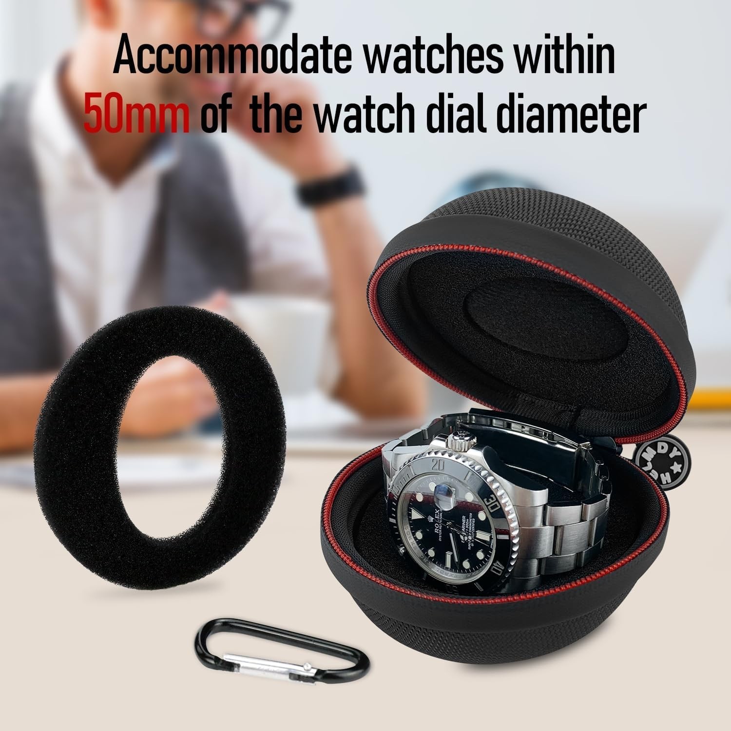 Luxury Watch Travel Case with Velvet Interior – Perfect Gift for Watch Owners