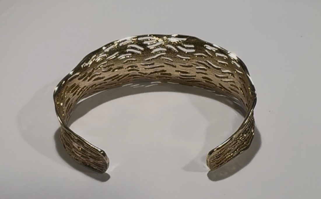 Vicenza Yellow Gold over Sterling Silver Cuff Bracelet QVC