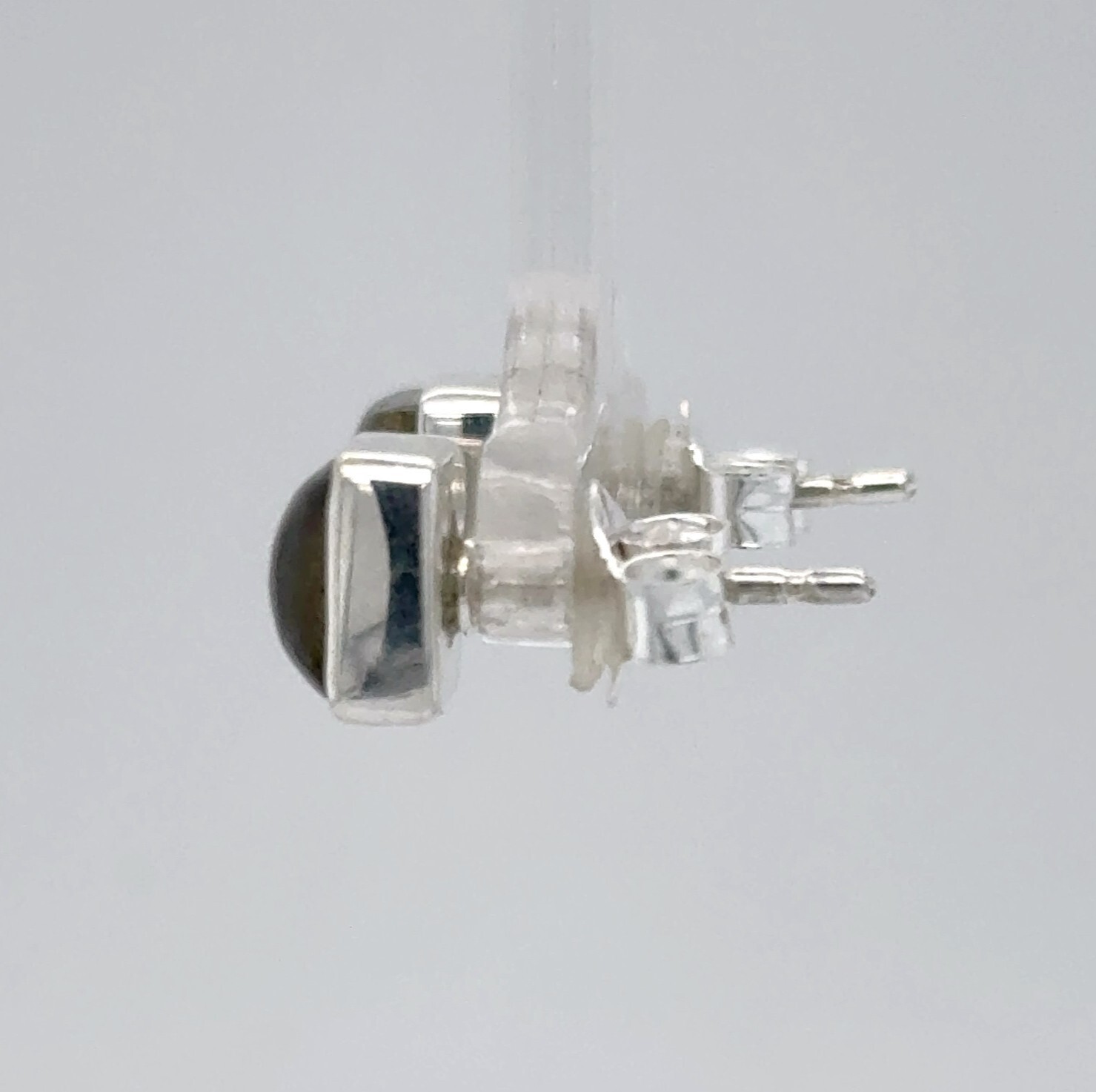 Square / Rectangle LABRADORITE Post Stud Earrings – 925 STERLING SILVER #10e