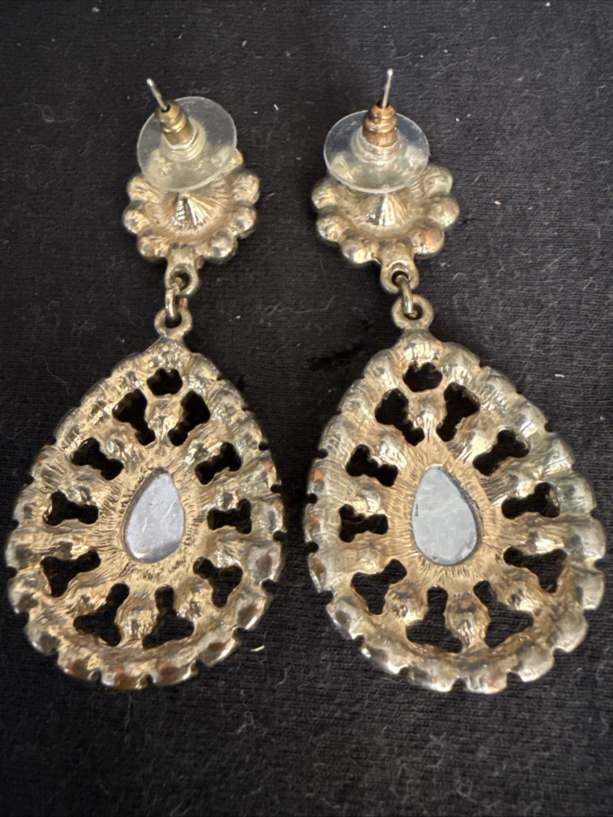 1928 Jewelry Co. Blue Zircon With Blue Sapphire Ab Crystal Large Drop earrings