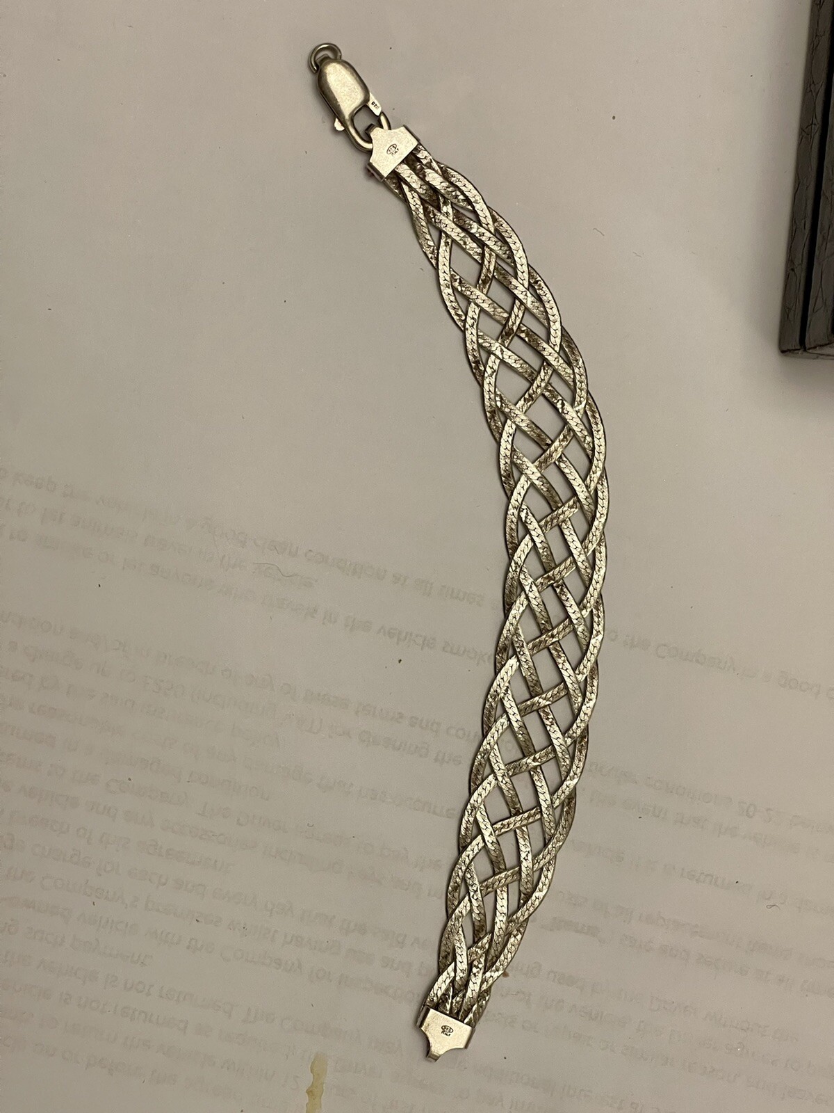 Vintage stunning Italian sterling silver bracelet as seen & Described 9.8gr