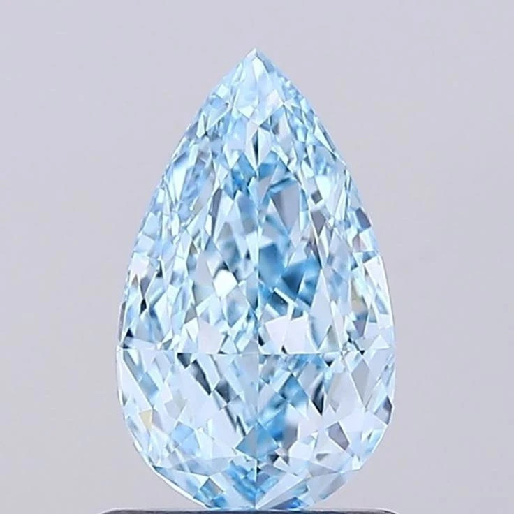 4.70 CT Natural Blue Diamond Pear Cut 10×14 MM VVS1 D Grade IDGL Certified A1