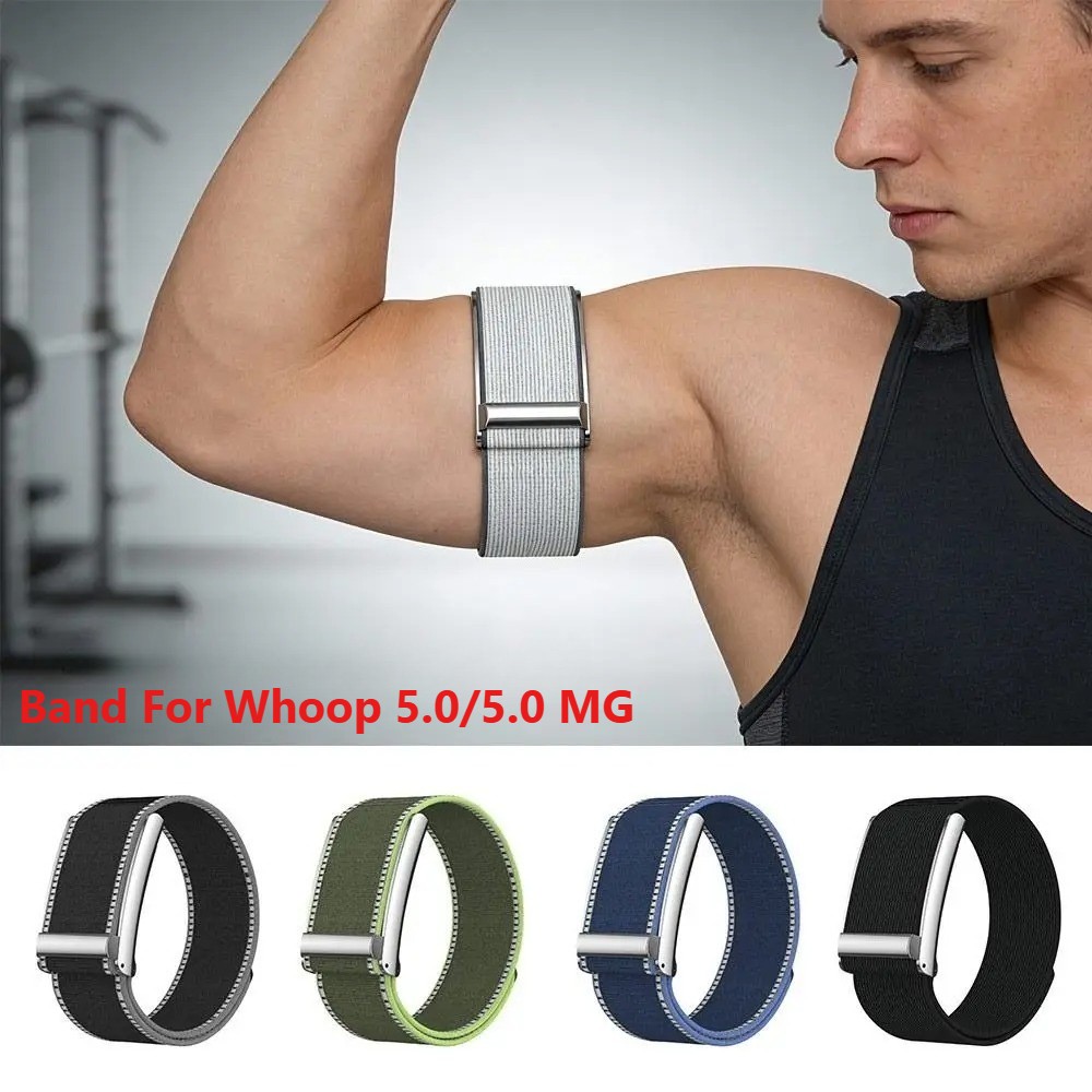 Nylon Adjustable Sports Bicep Arm Band+Metal Bumper Case For Whoop 5.0/5.0 MG
