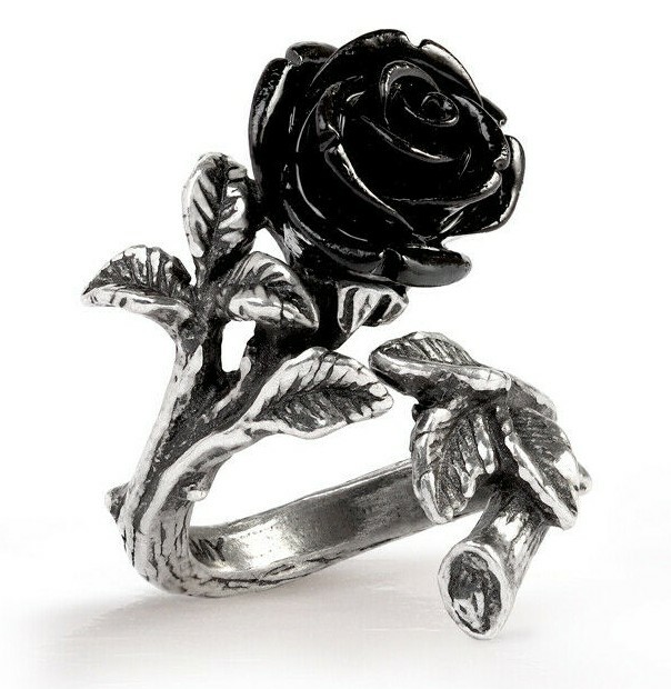 Alchemy Gothic Wild Black Rose Wrap Ring Adjustable Fine English Pewter R241 New