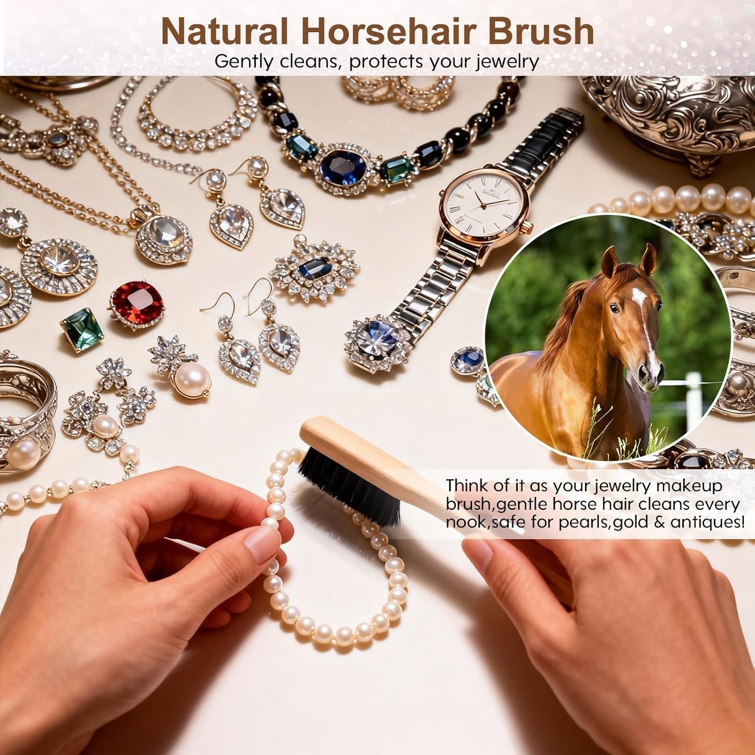 Jewelry Cleaning Kit 24 Pcs Brush Set for Gold Silver Diamond Watch Ring