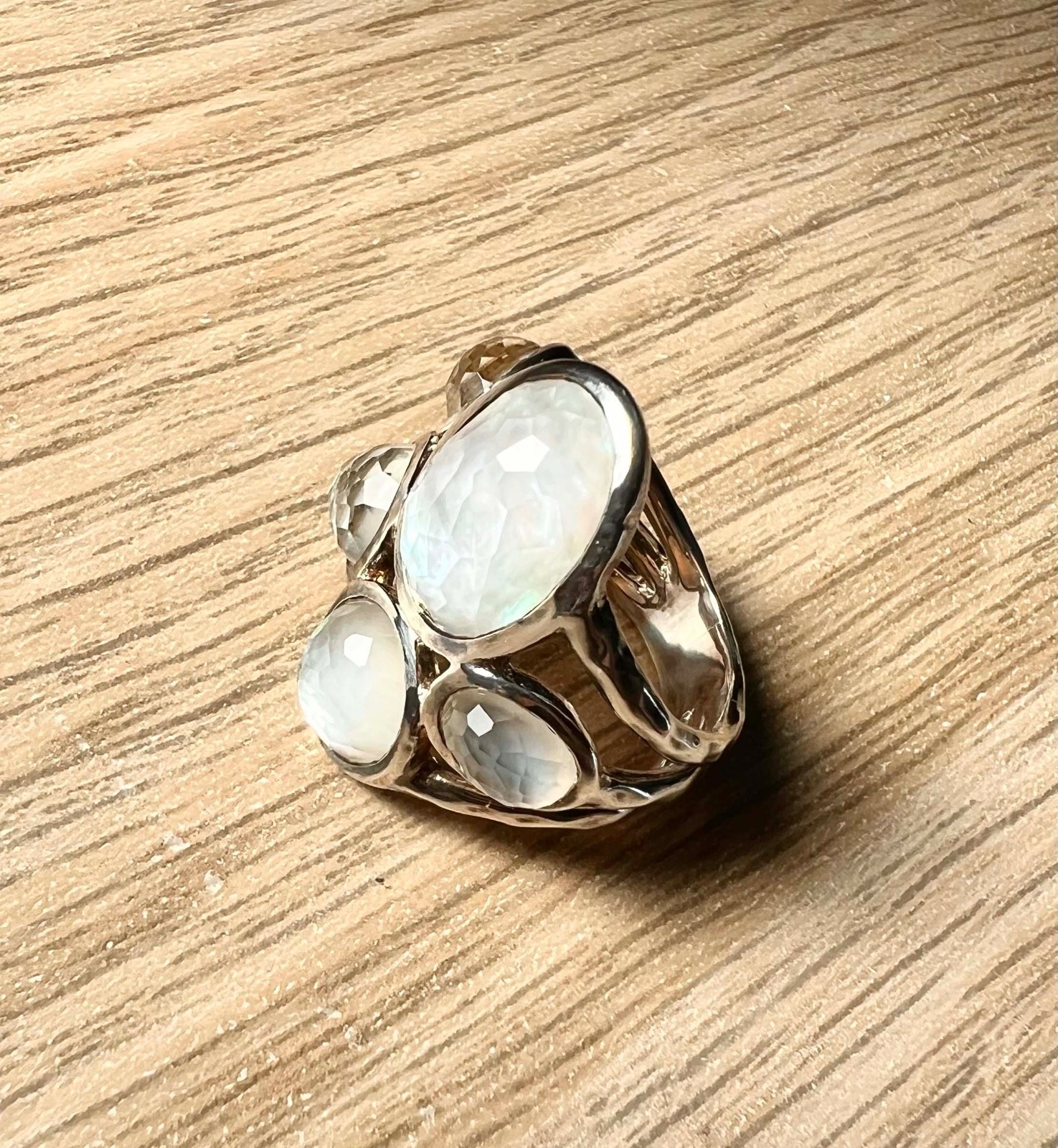 $695 Ippolita Sterling Silver MOP Cluster Rock Candy Lollipop Statement Ring 6.5