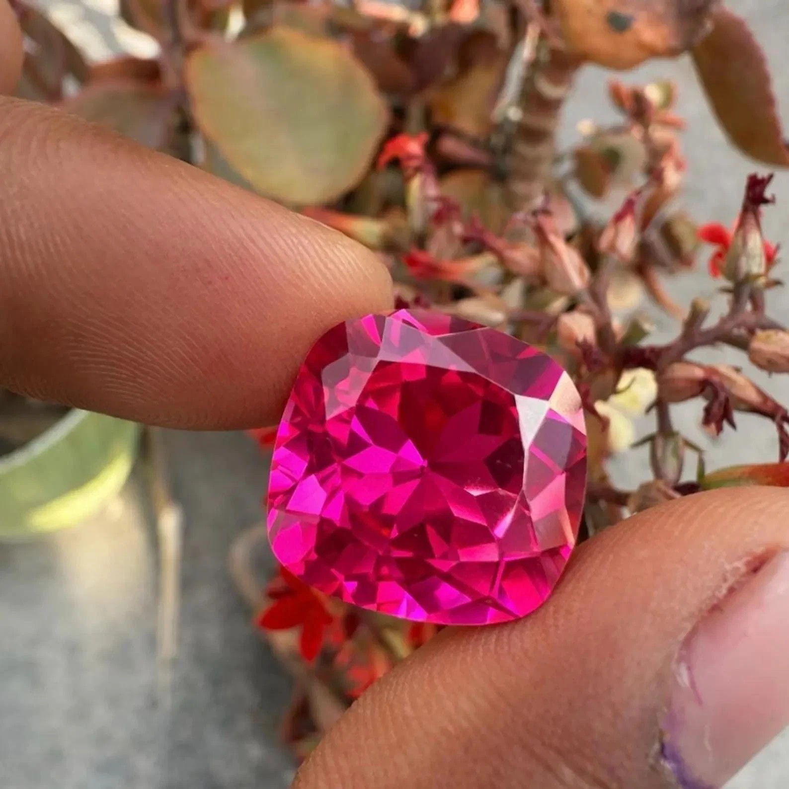 AAA 10.23 Ct Natural Cushion Cut Pink Sapphire Loose Gemstone Certified