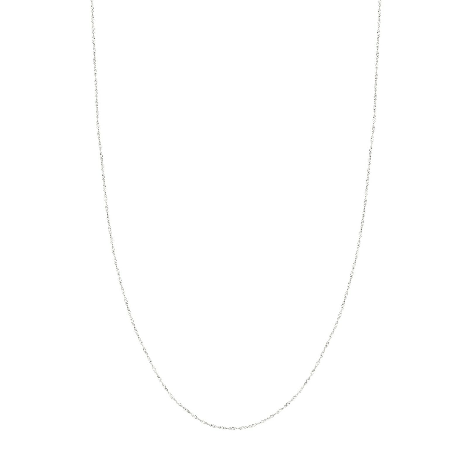 1.15MM TWISTED SINGAPORE ROPE CHAIN NECKLACE REAL 10K WHITE GOLD
