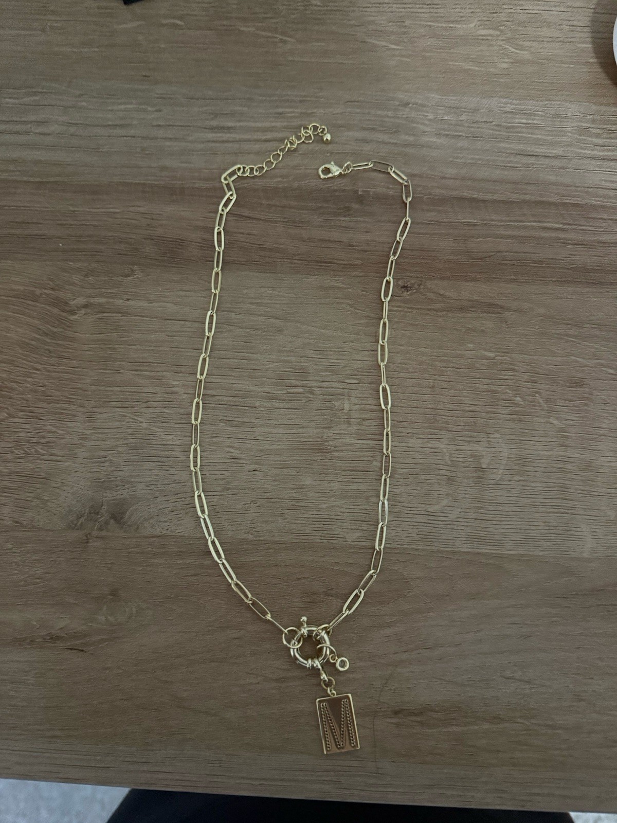 Uncommon James Initial Chain Monogram Necklace “M”