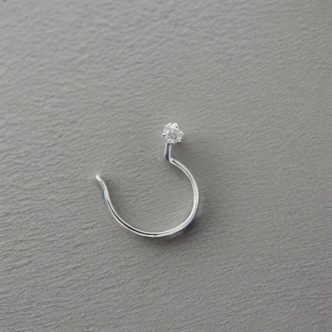 0.05 Ct Diamond Ring in Solid 14K White Gold | Brilliant Cut | Fine Jewelry