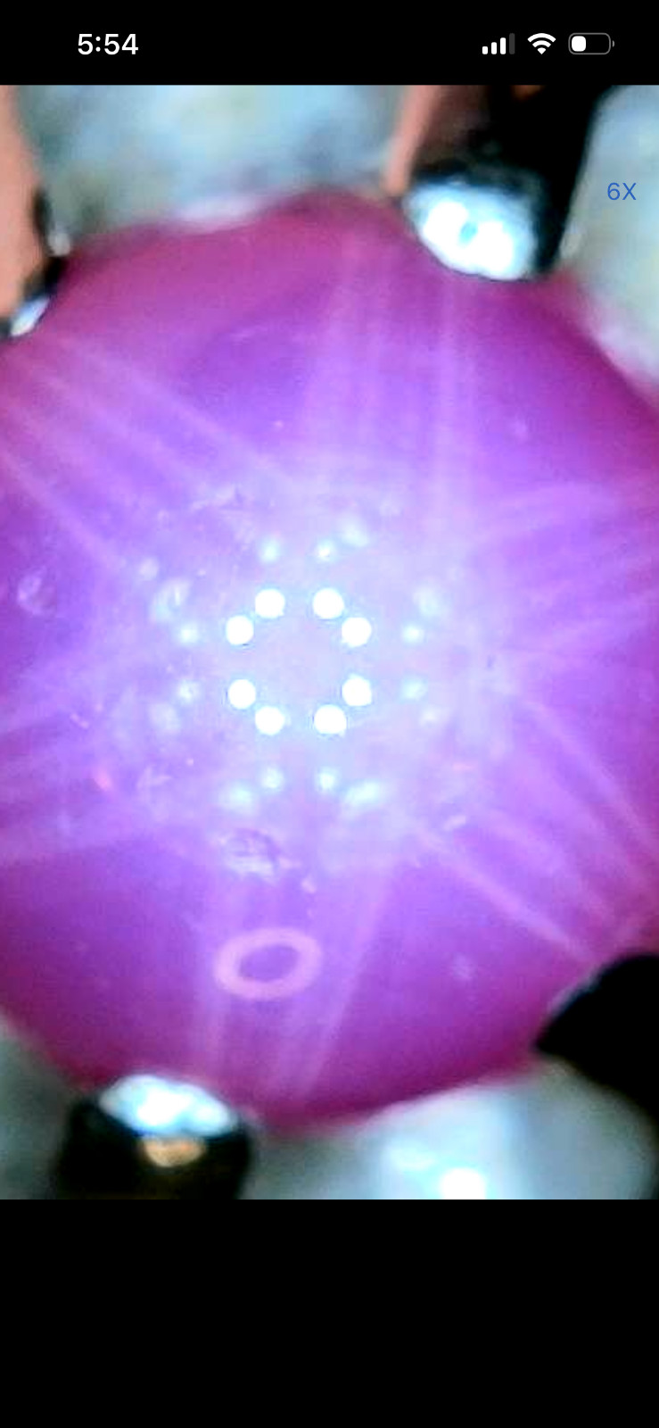 1960s Pink Star Sapphire Ring Belcher Buttercup 10K White Gold Size RAREnot blue