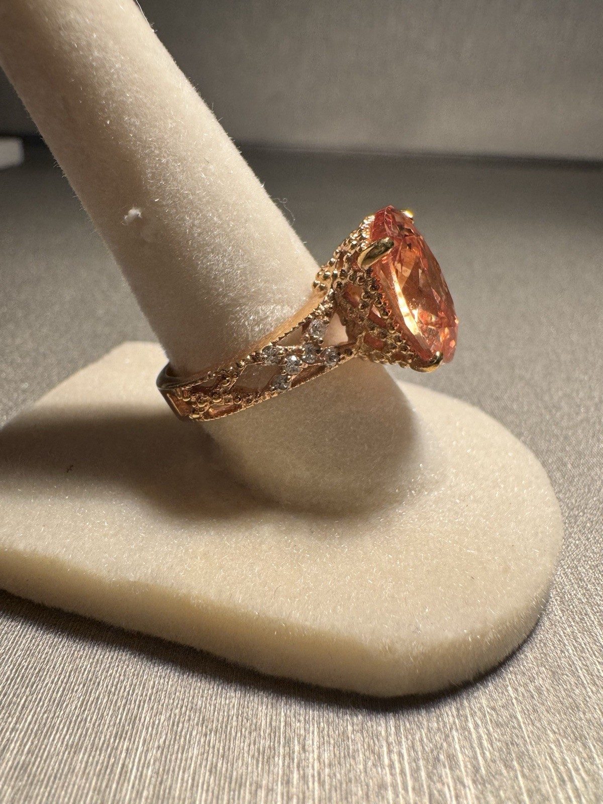 Mixed Lot Rings 6pc Silver & Gold Tone Clear Yellow Blue orange Stone Women