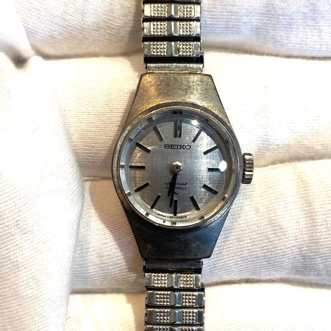 SEIKO Seiko Hand-wound 1140-0160 23 Jewels Ladies Watch Rare