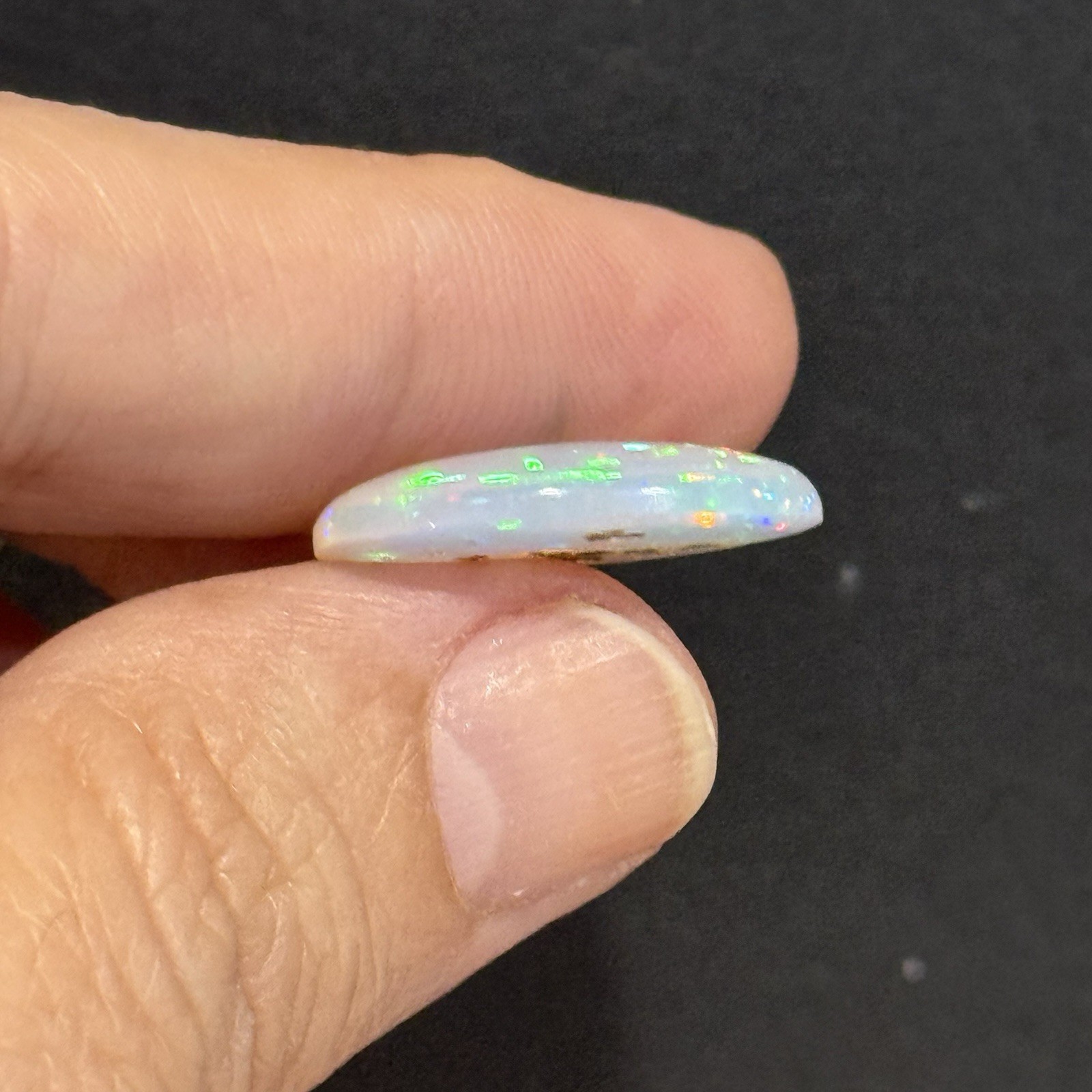 6.10ct 20.7×12.7×4.7mm Fine Galaxy Pin Fire Ethiopian Welo Opal Oval Cabochon