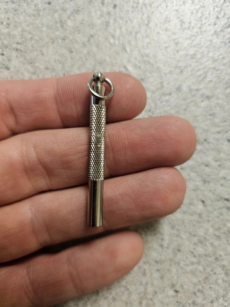 DIXON SWISS-MINIATURE CHROME WATCHMAKERS SCREWDRIVER FOB-PENDANT-FLAT HEAD