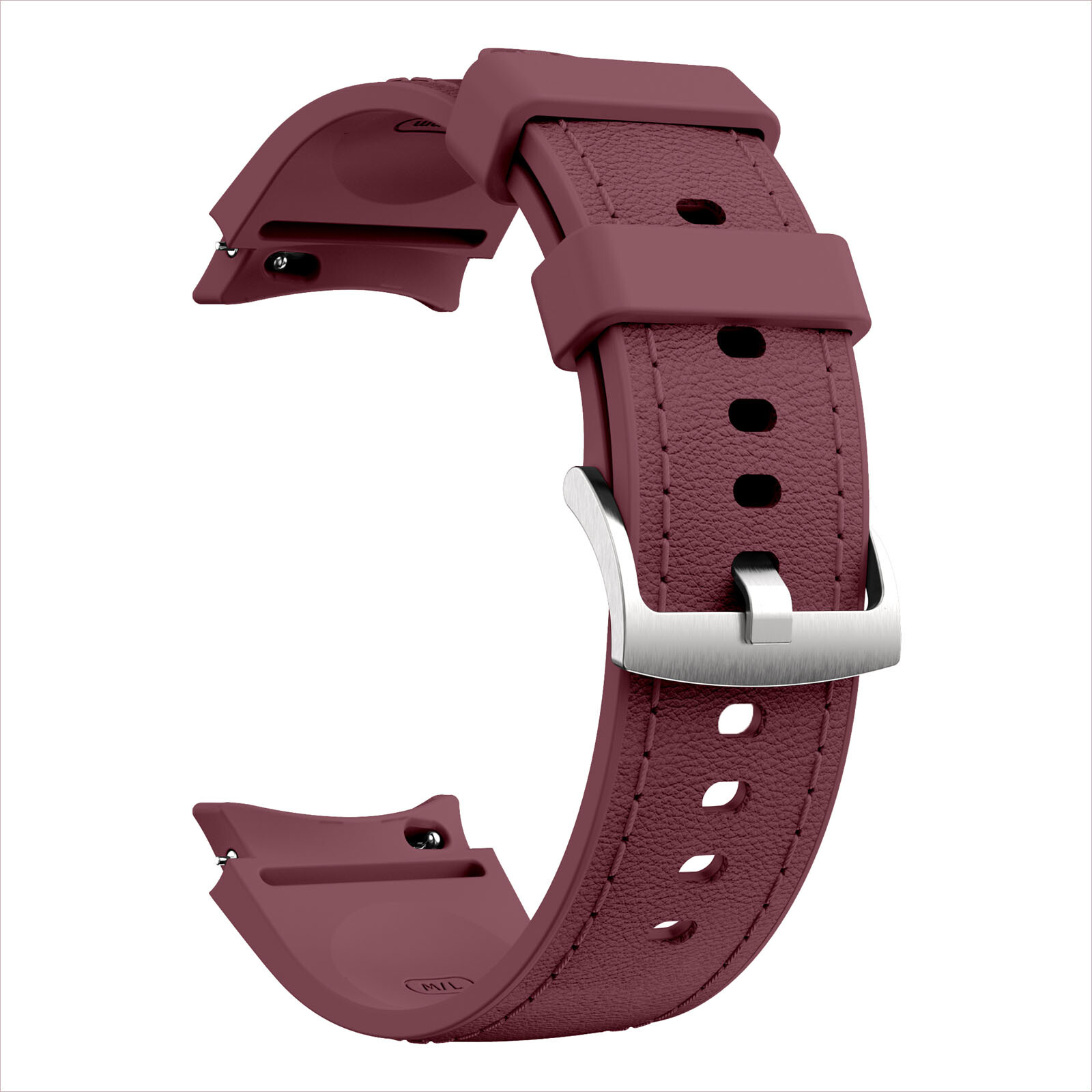 Silicone PU Leather Hybrid Watch Strap Sport Band For Galaxy Watch 7/6/5/4/FE