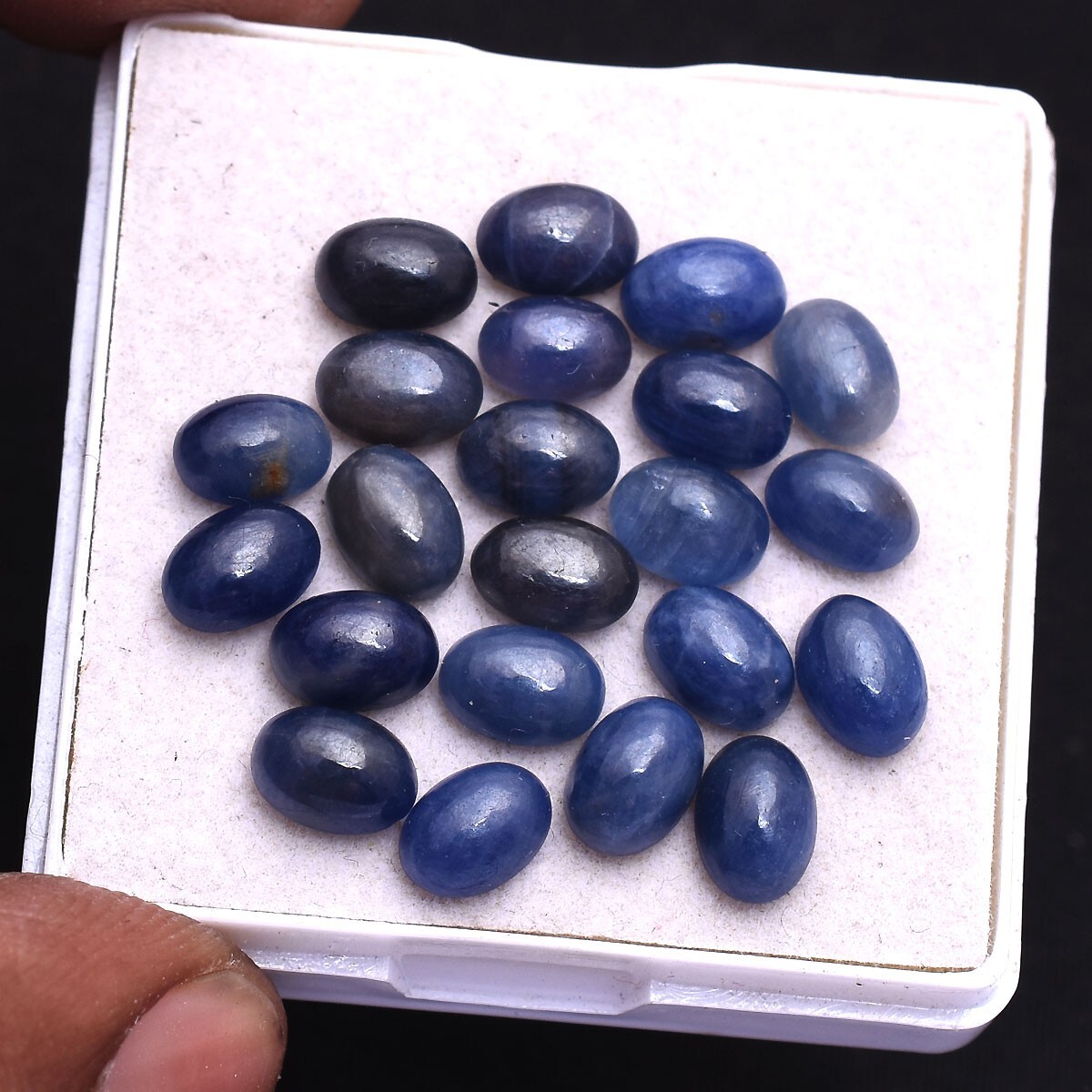 22 Pcs Natural Sapphire Oval Cabochon 7mm*5mm Untreated Gemstones Wholesale Lot