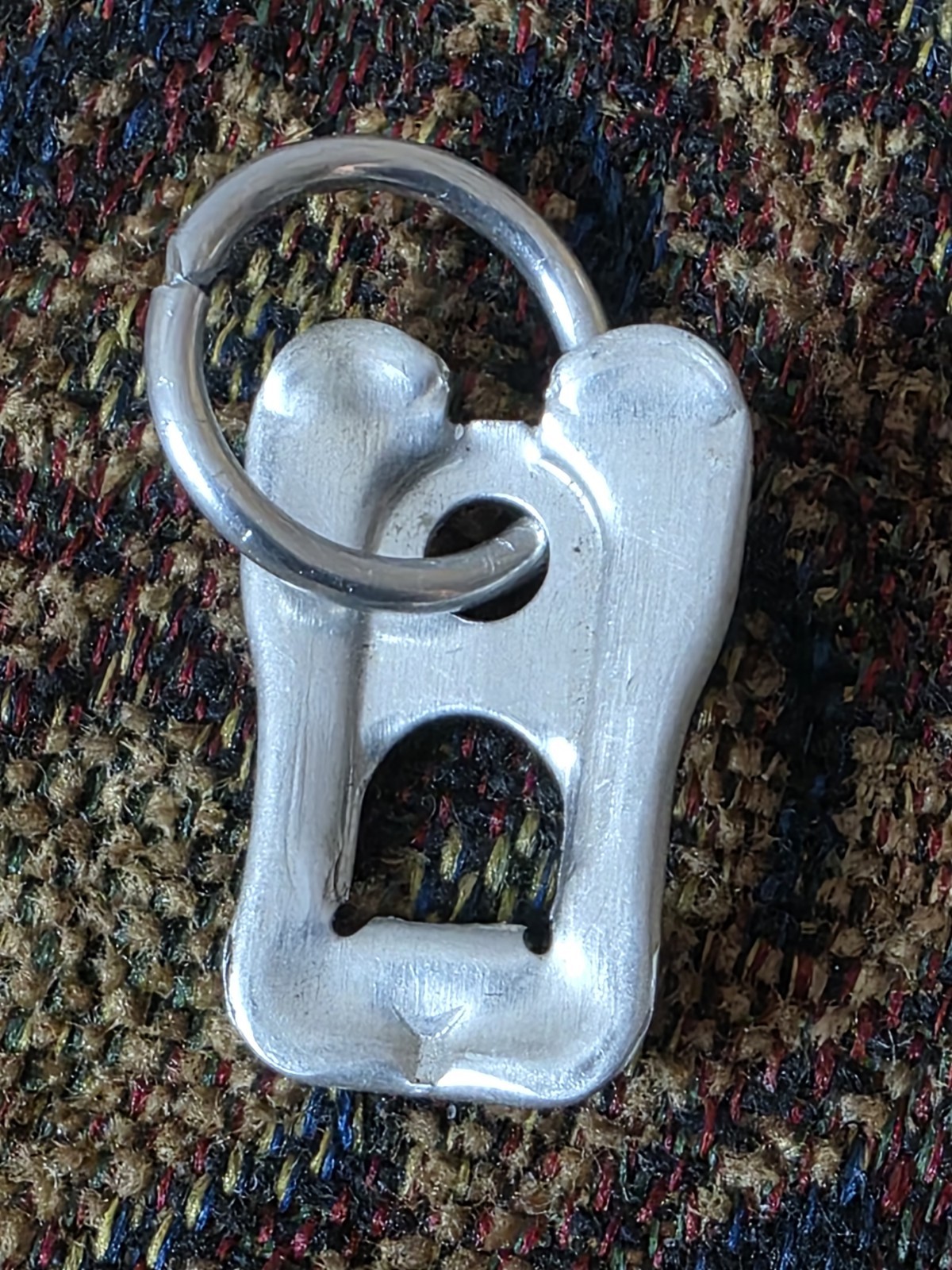 Vintage Silver Aluminum Pull Tab Can Tab Charm Necklace – “Charm Only” Upcycle