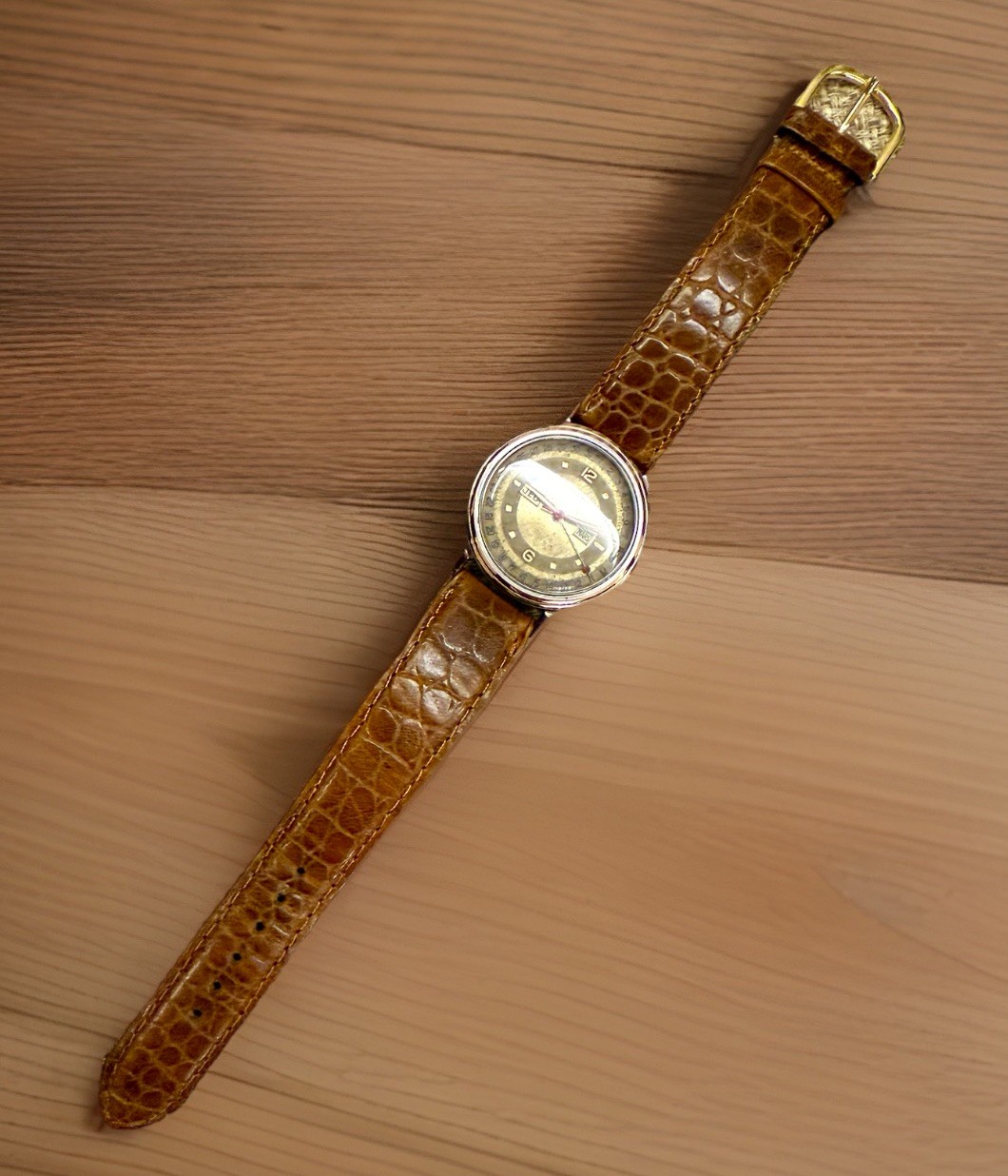 ⌚Ultra Rare Movado Triple Calendar Gold-Capped Hand-Wind Vintage Swiss⌚