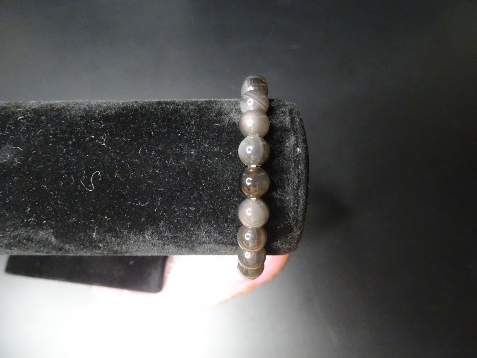 Gorgeous Southwestern Handcrafted Beaded Agate Stretch Bracelet 15.42g
