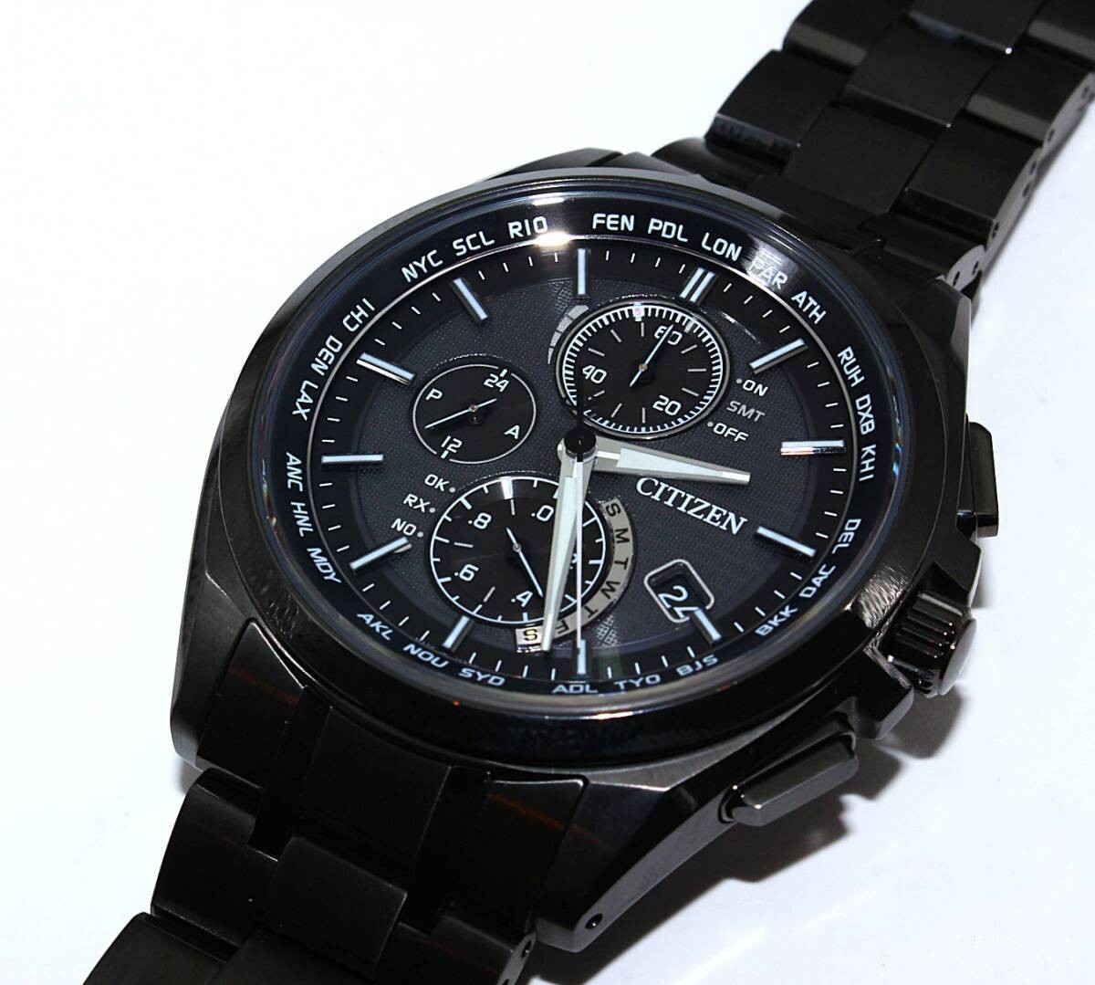 VRW 2046′ Watch CITIZEN AT8044 56E ATTESA Black Titanium Series BK Dial Men’s S