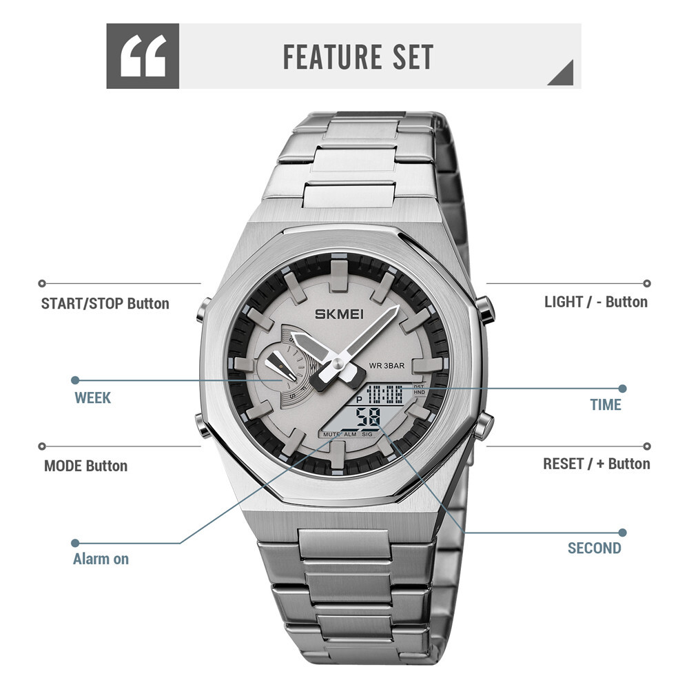 SKMEI Men Watch Luxury Military Wristwatch LED Digital Quartz Sport Watches Male