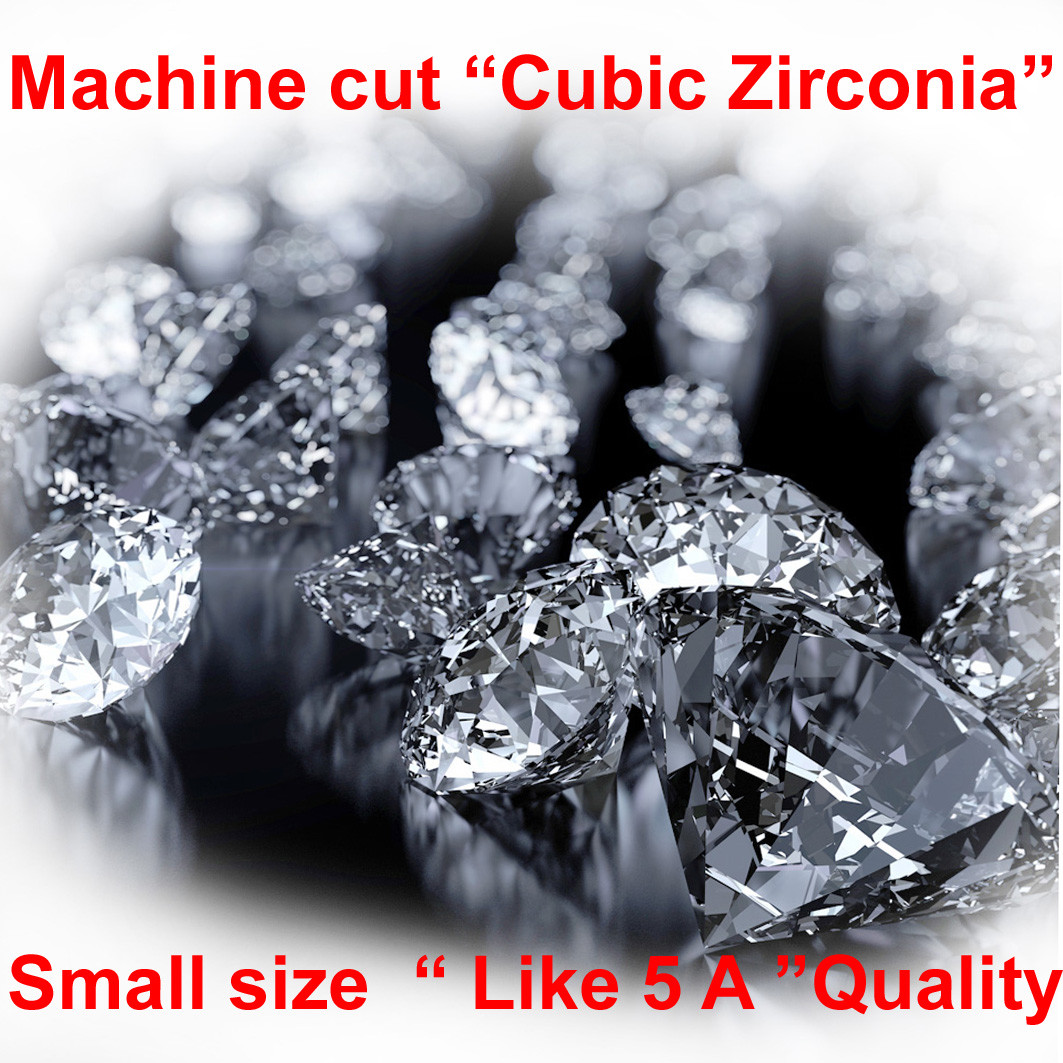 1000 PCS ROUND CUBIC ZIRCONIA/CZ LOOSSE STONE 5A QUALITY 0.80-2.50 MM FREE SHIP